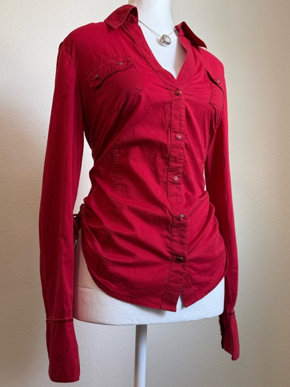 Vintage Esprit Fitted Button Up Shirt Feminine Maximalist Western Retro Y2K